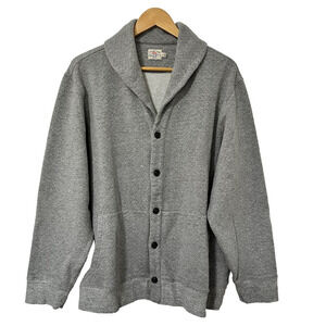 Faherty Men's Inlet Shawl Cardigan Sweater Size XXL Grey Melange Preppy Academia